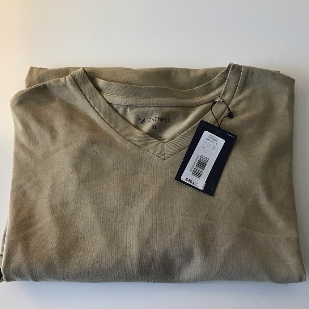 Daniel Cremieux NWT $40 Shirt XL Tan Tee Short Slv.